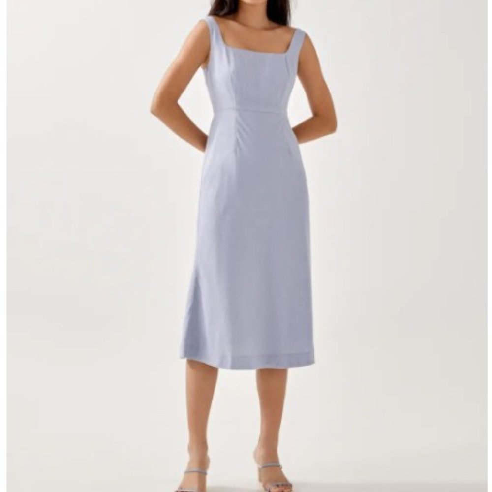 NWT Love Bonito Alais Linen Bias Cut Dress